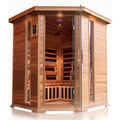 SunRay Bristol Bay 4 Person Corner Cedar Infrared Sauna with Carbon Heaters