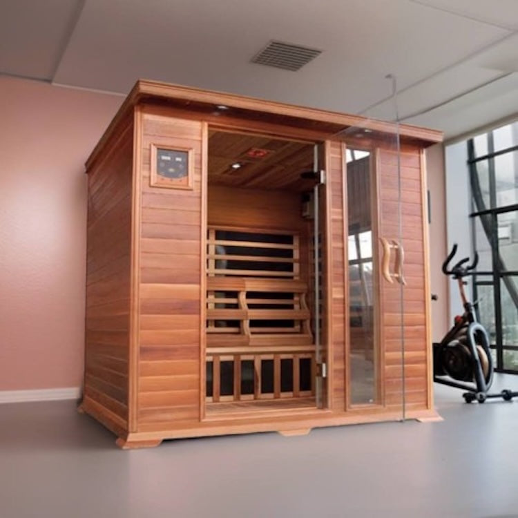 SunRay Savannah 3 Person Cedar Infrared Sauna with Carbon Heaters