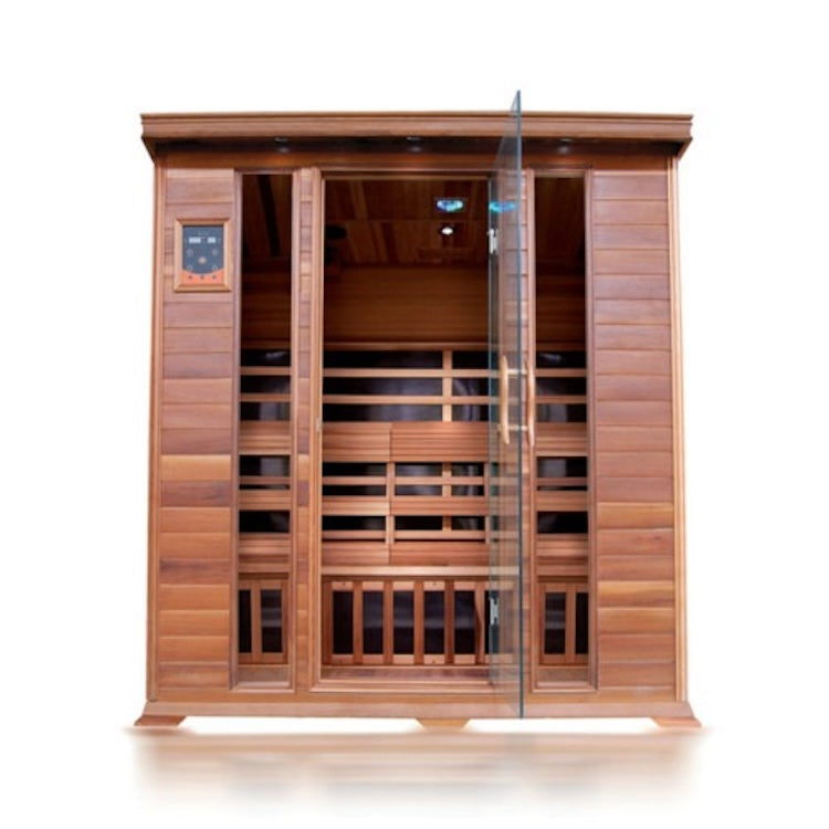 SunRay Sequoia 4 Person Cedar Infrared Sauna with Carbon Heaters