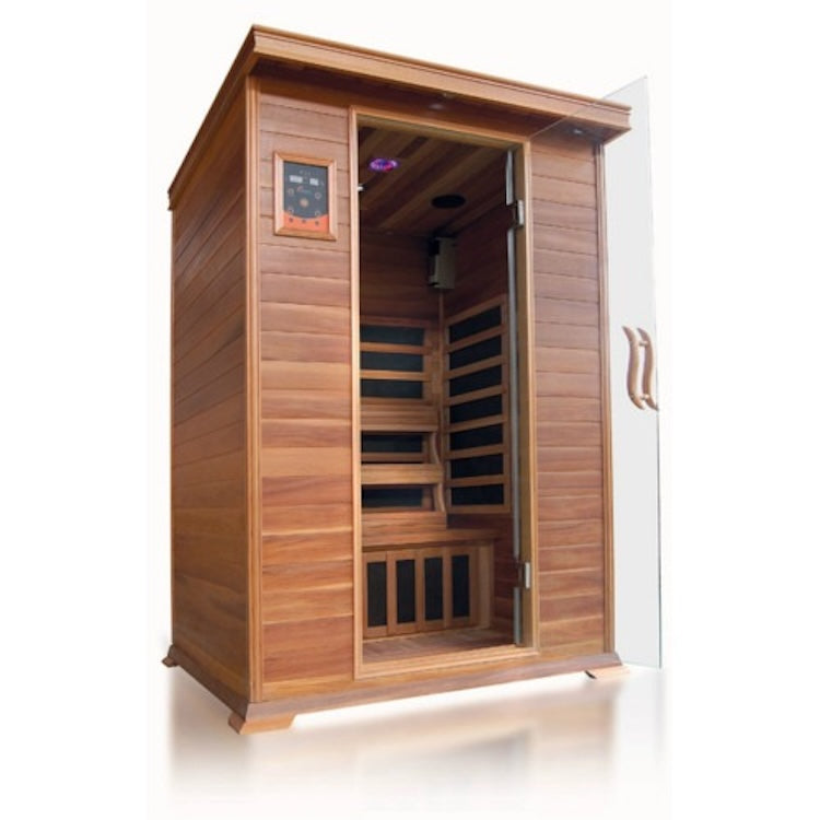 SunRay Sierra 2 Person Cedar Infrared Sauna with Carbon Heaters