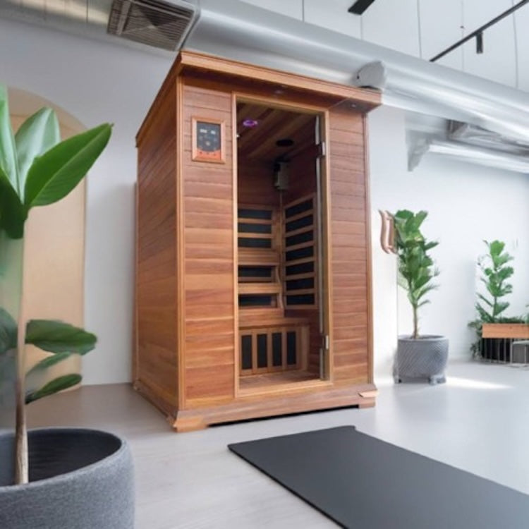 SunRay Sierra 2 Person Cedar Infrared Sauna with Carbon Heaters