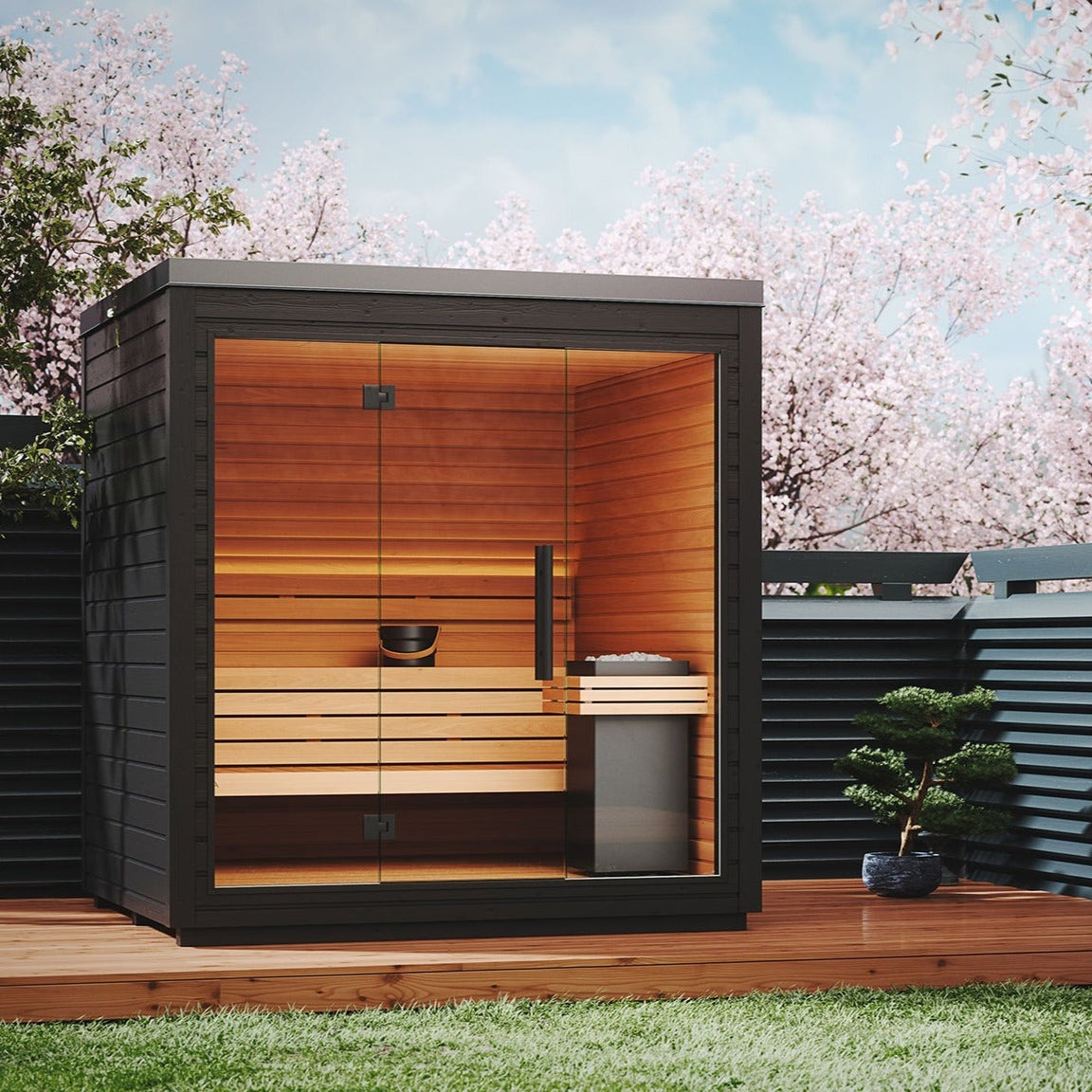 Auroom Sauna Auroom Mira L Outdoor Cabin Sauna Kit