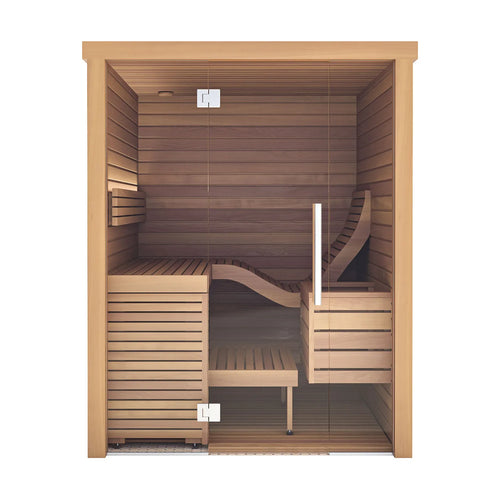 Auroom Sauna Thermo-Aspen Auroom Baia Glass Indoor Sauna Kit