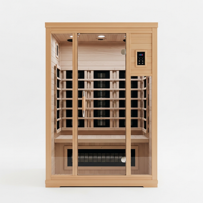 Søvna Copenhagen Ultra-Low EMF 2-person indoor infrared sauna — exterior front view