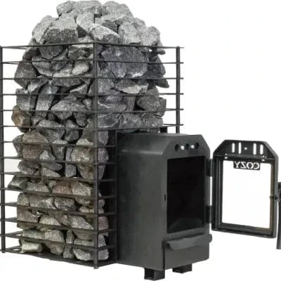 Cozy Heat Sauna Stove Cozy Heat Quattro Thru-Wall Sauna Stove Wood Burning Sauna Stove