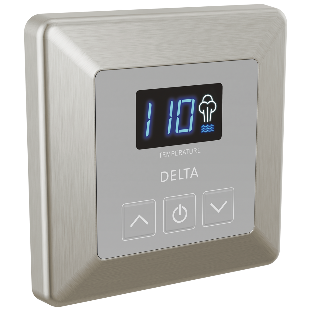 Delta Steam Shower Control Package Lumicoat Stainless Delta SimpleSteam™ Square Control