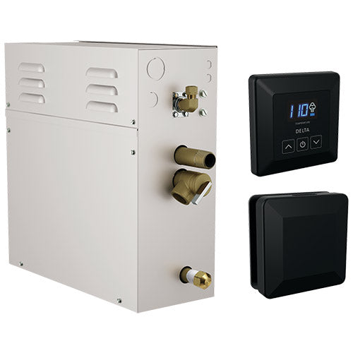 Delta Steam Shower Generator Package Matte Black Delta SimpleSteam™ 4kW Kit  SimpleSteam™ ES-4 Steam Generator Kit