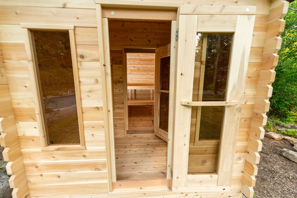 Dundalk LeisureCraft Sauna Dundalk CT Georgian 6 Person Outdoor Sauna with Changeroom