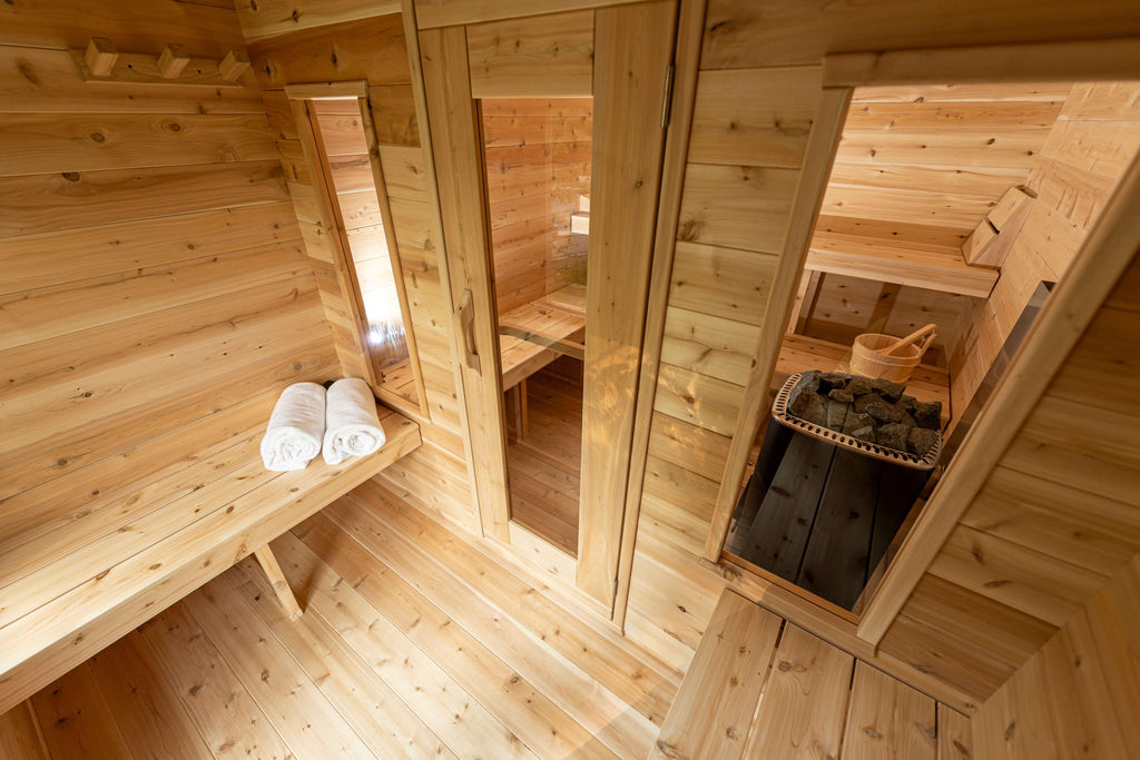 Dundalk LeisureCraft Sauna Dundalk CT Georgian 6 Person Outdoor Sauna with Changeroom