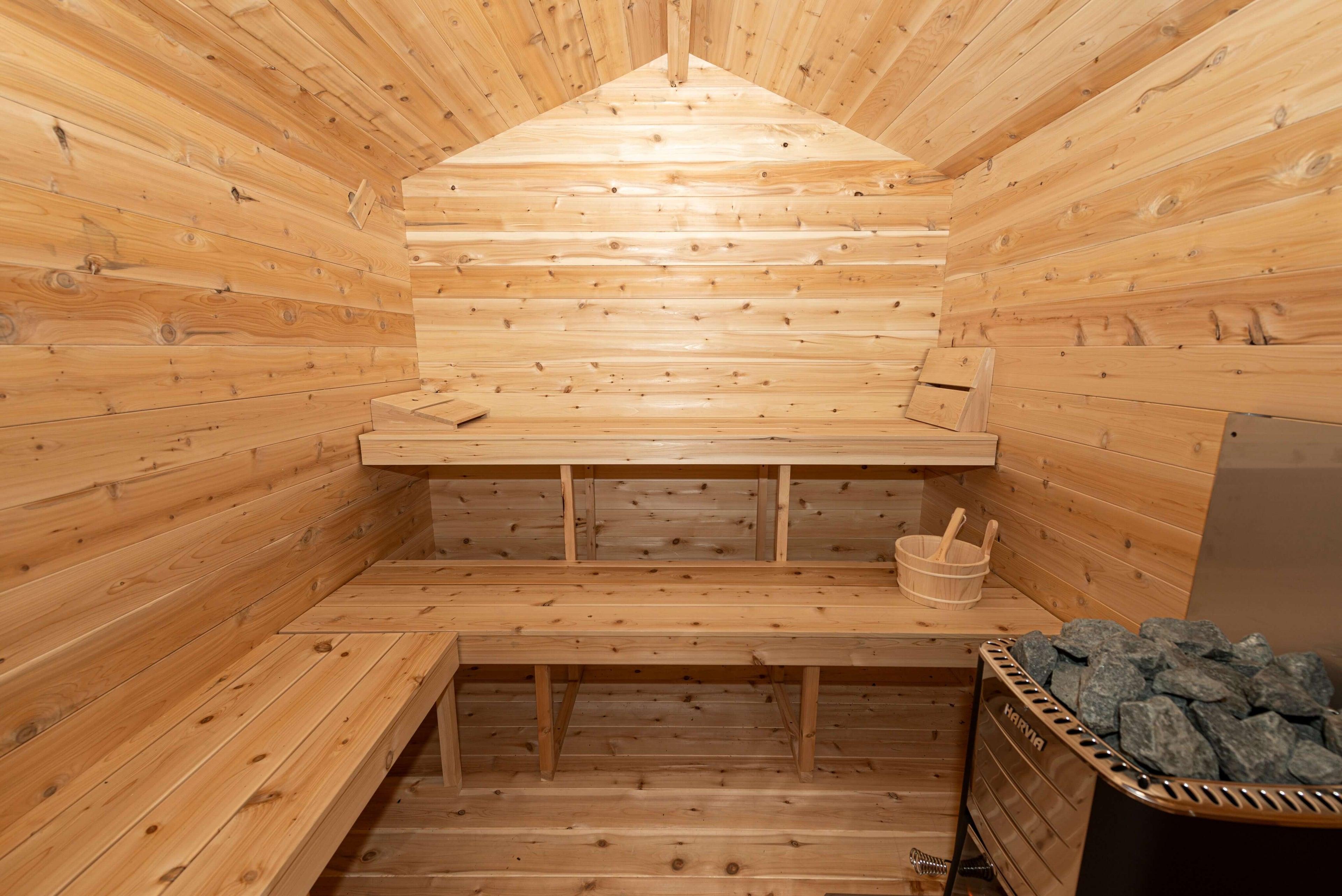 Dundalk LeisureCraft Sauna Dundalk CT Georgian 6 Person Outdoor Sauna with Changeroom