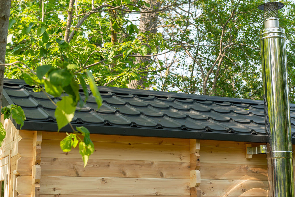 Dundalk LeisureCraft Sauna Dundalk CT Georgian 6 Person Outdoor Sauna with Changeroom