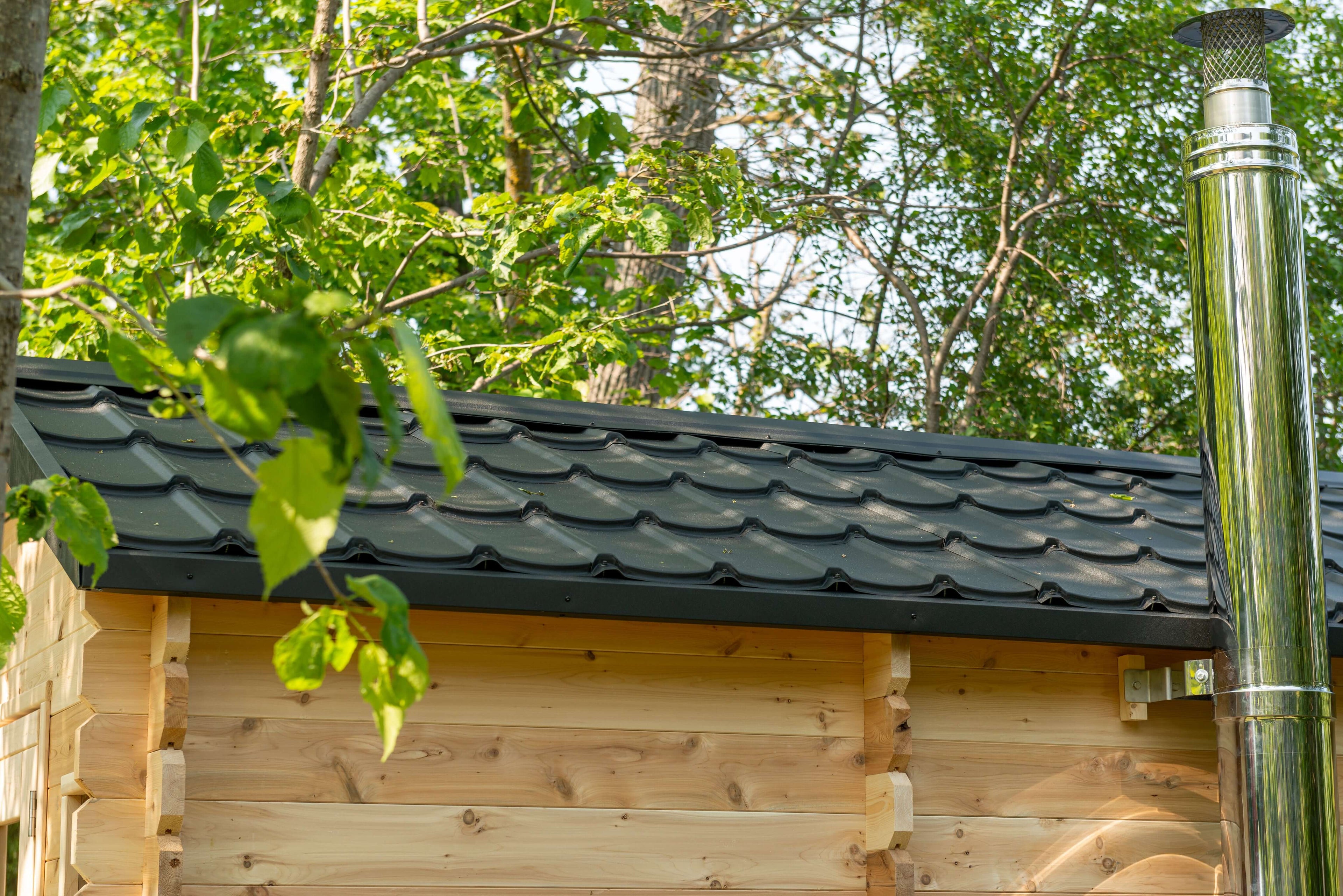 Dundalk LeisureCraft Sauna Dundalk CT Georgian 6 Person Outdoor Sauna with Changeroom