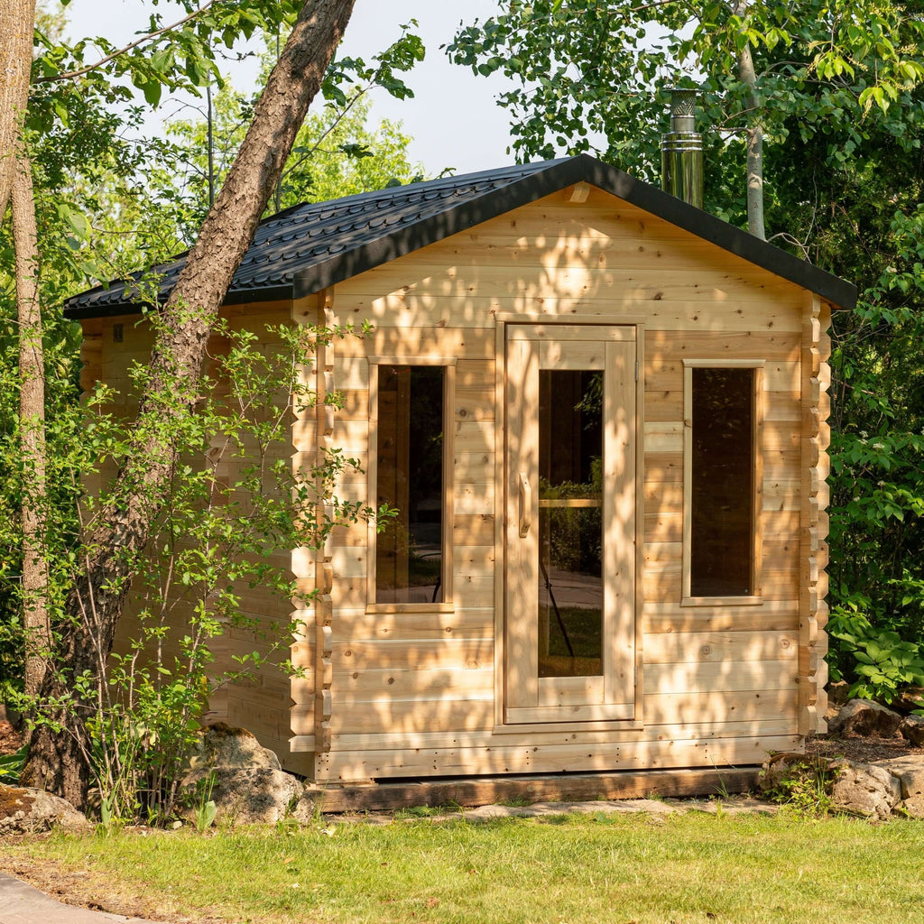 Dundalk LeisureCraft Sauna Dundalk CT Georgian 6 Person Outdoor Sauna with Changeroom
