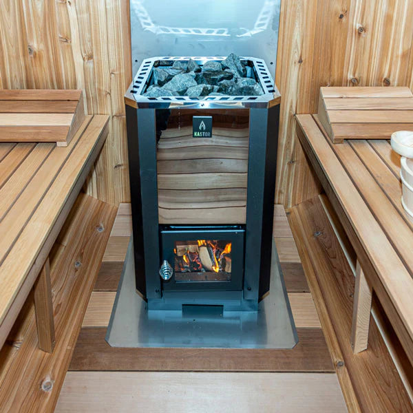 Dundalk LeisureCraft Sauna Dundalk CT Georgian 6 Person Outdoor Sauna with Changeroom