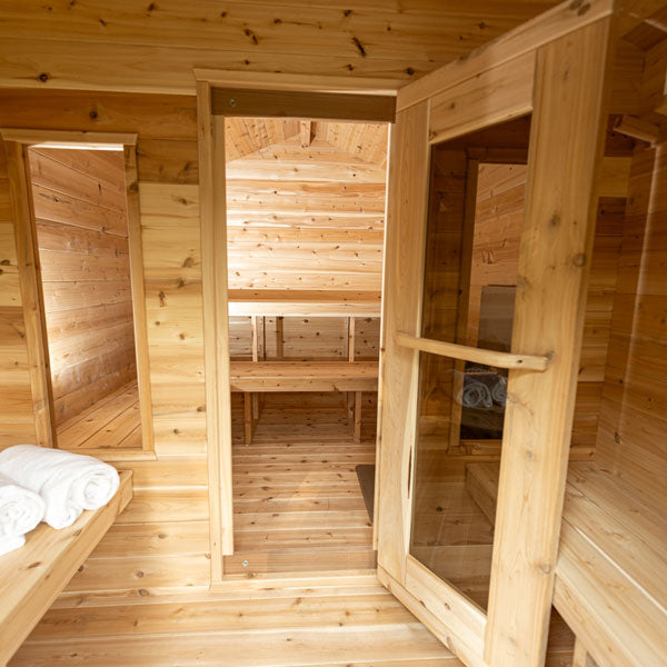 Dundalk LeisureCraft Sauna Dundalk CT Georgian 6 Person Outdoor Sauna with Changeroom