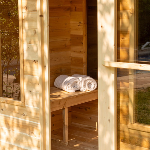 Dundalk LeisureCraft Sauna Dundalk CT Georgian 6 Person Outdoor Sauna with Changeroom