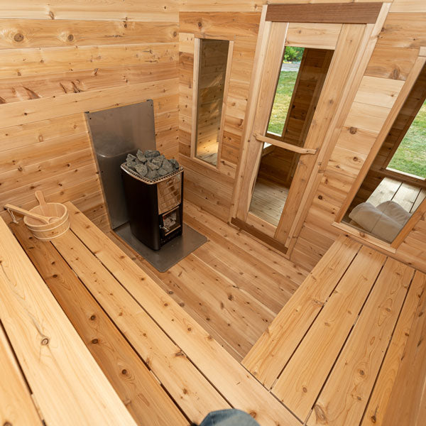 Dundalk LeisureCraft Sauna Dundalk CT Georgian 6 Person Outdoor Sauna with Changeroom