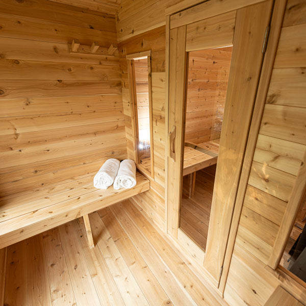 Dundalk LeisureCraft Sauna Dundalk CT Georgian 6 Person Outdoor Sauna with Changeroom