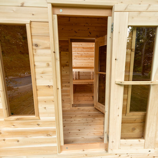 Dundalk LeisureCraft Sauna Dundalk CT Georgian 6 Person Outdoor Sauna with Changeroom