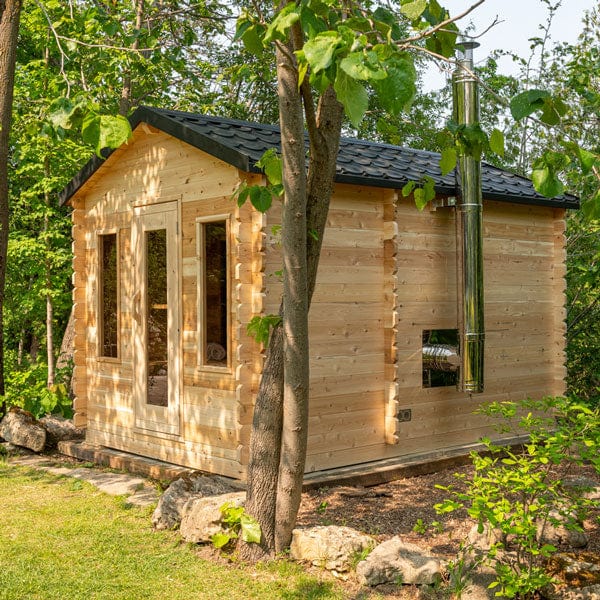 Dundalk LeisureCraft Sauna Dundalk CT Georgian 6 Person Outdoor Sauna with Changeroom