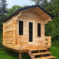 Dundalk LeisureCraft Sauna Dundalk CT Georgian 6 Person Outdoor Sauna with Porch CTC88PW