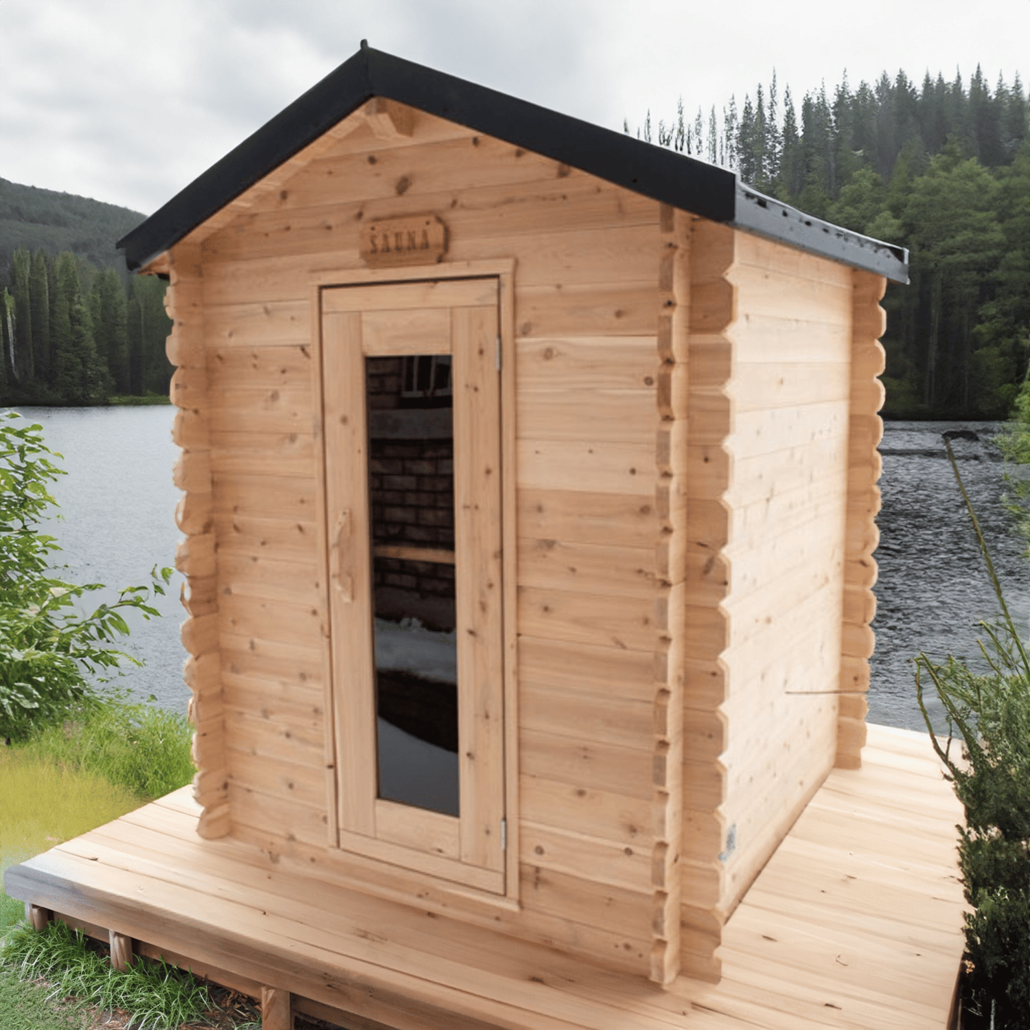 Dundalk LeisureCraft Sauna Dundalk CT Granby 3 Person Outdoor Sauna CTC66W