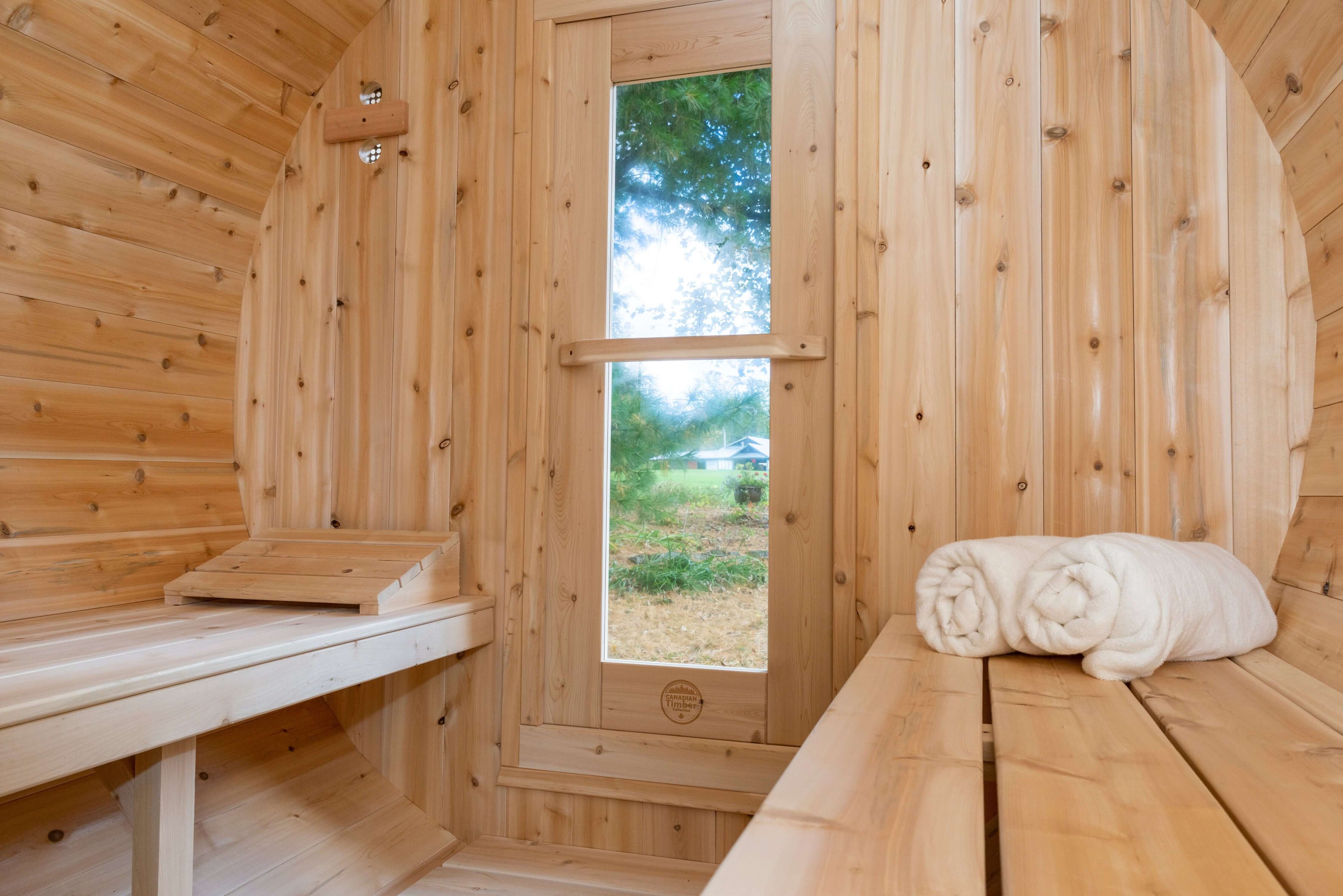 Dundalk LeisureCraft Sauna Dundalk CT Serenity 6 Person Barrel Sauna CTC2245W