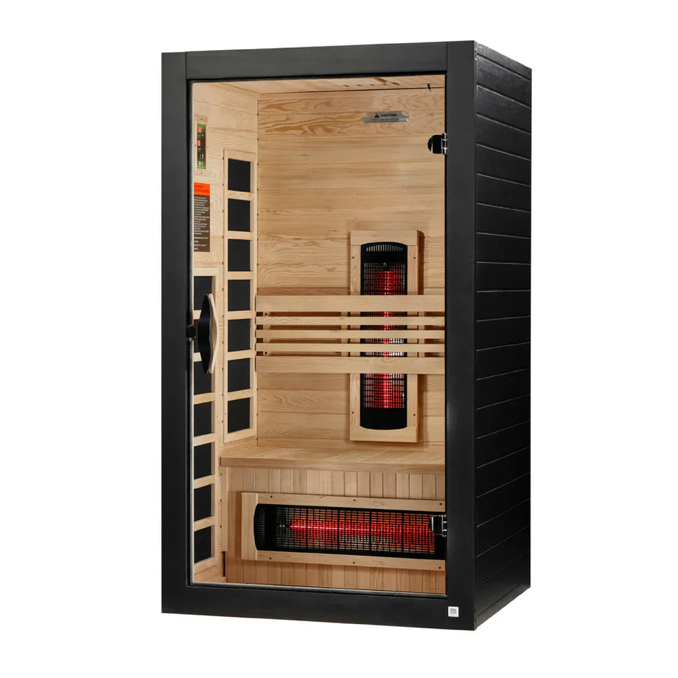 Dynamic Saunas Dynamic Santorini 1-2 Person Full Spectrum Near Zero EMF FAR Infrared Sauna  DYN-6009-03 FS