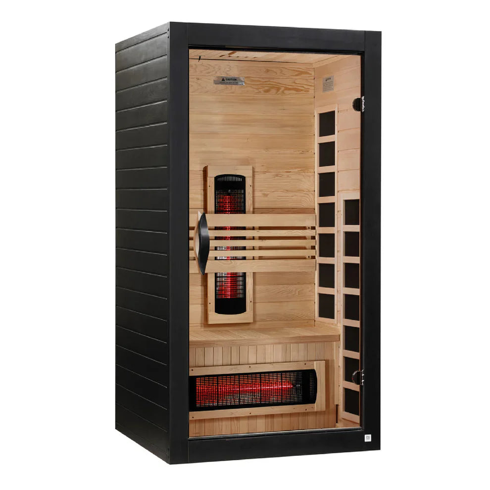 Dynamic Saunas Dynamic Santorini 1-2 Person Full Spectrum Near Zero EMF FAR Infrared Sauna  DYN-6009-03 FS