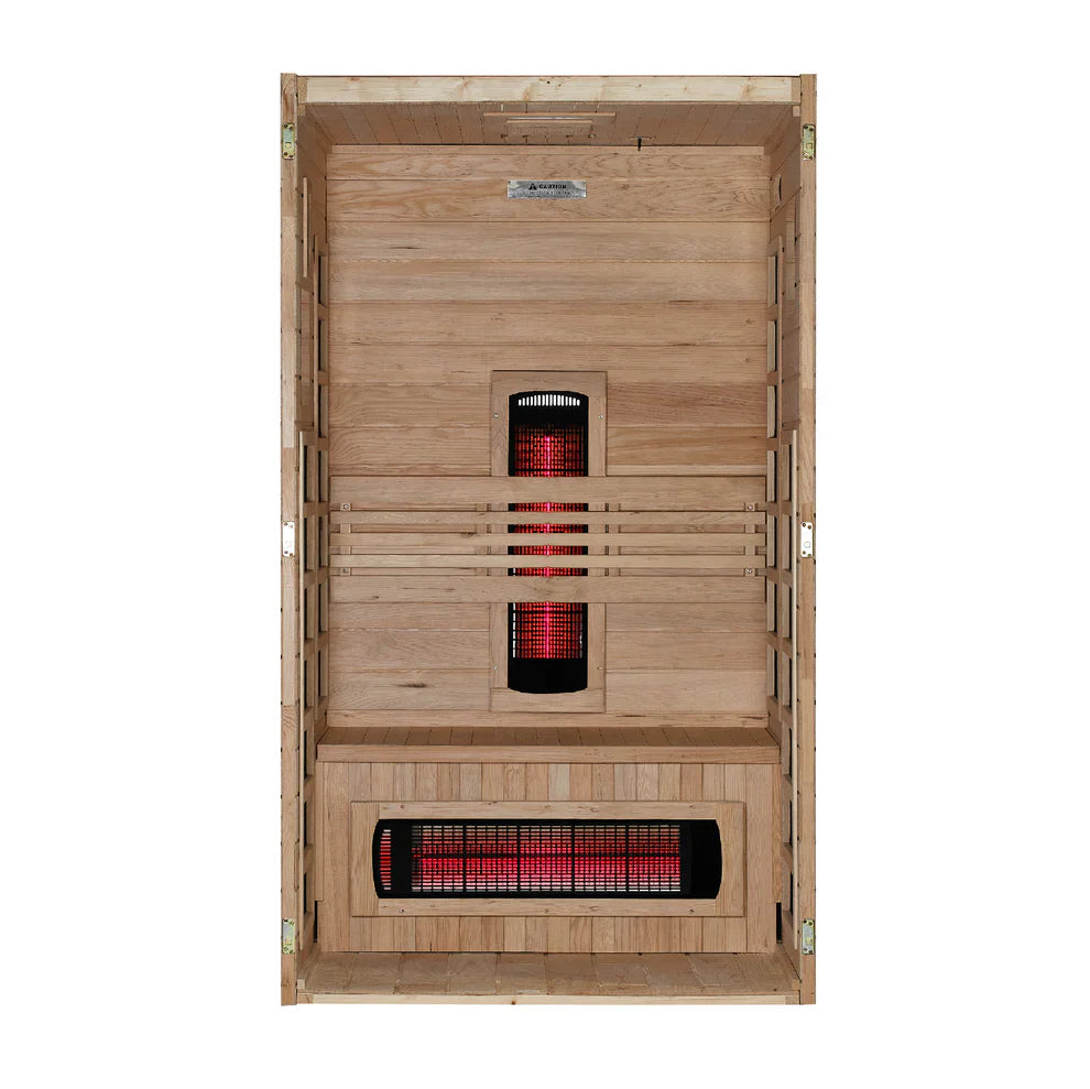 Dynamic Saunas Dynamic Santorini 1-2 Person Full Spectrum Near Zero EMF FAR Infrared Sauna  DYN-6009-03 FS