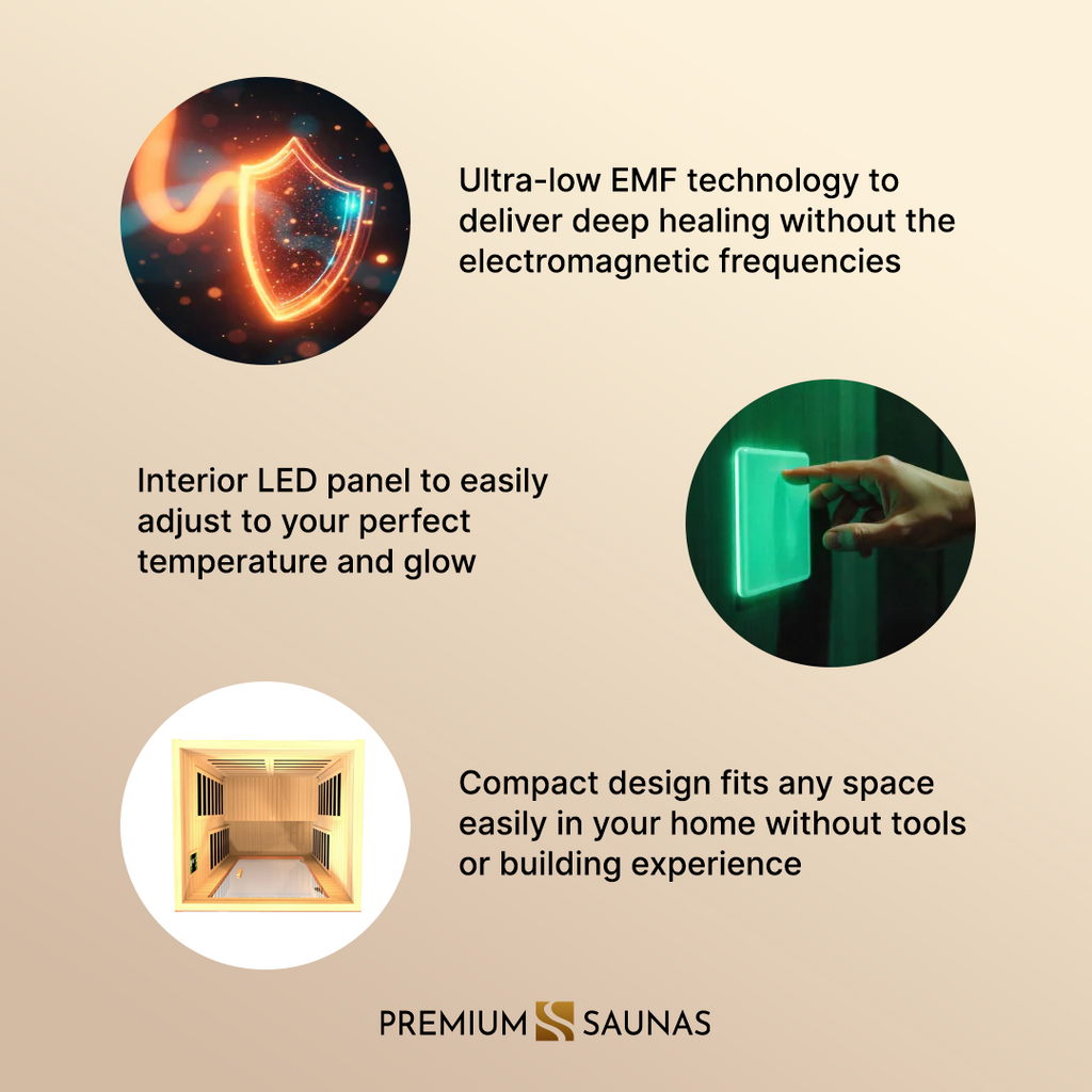 Dynamic Saunas Sauna Dynamic "Avila" 1-2-person Low EMF FAR Infrared Sauna DYN-6103-01