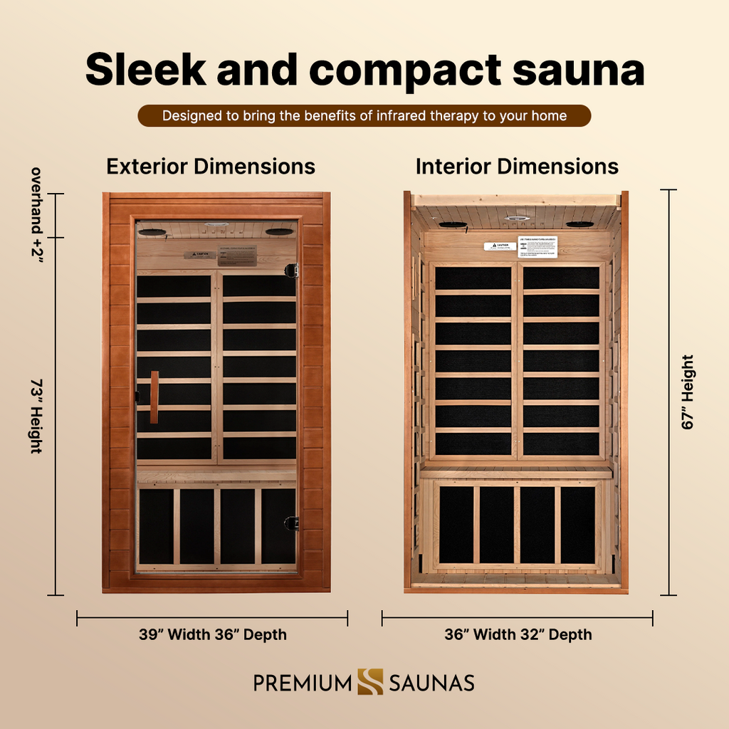 Dynamic Saunas Sauna Dynamic Avila Elite 1-2-person Ultra Low EMF FAR Infrared Sauna - DYN-6103-01 Elite
