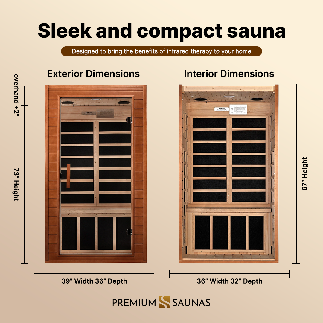 Dynamic Saunas Sauna Dynamic Avila Elite 1-2-person Ultra Low EMF FAR Infrared Sauna - DYN-6103-01 Elite