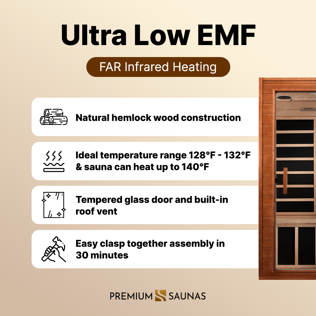 Dynamic Saunas Sauna Dynamic Avila Elite 1-2-person Ultra Low EMF FAR Infrared Sauna - DYN-6103-01 Elite