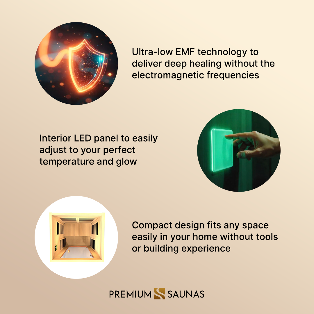 Dynamic Saunas Sauna Dynamic Avila Elite 1-2-person Ultra Low EMF FAR Infrared Sauna - DYN-6103-01 Elite
