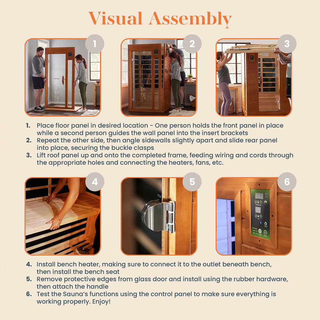Dynamic Saunas Sauna Dynamic "Barcelona" 1-2-person Low EMF FAR Infrared Sauna DYN-6106-01