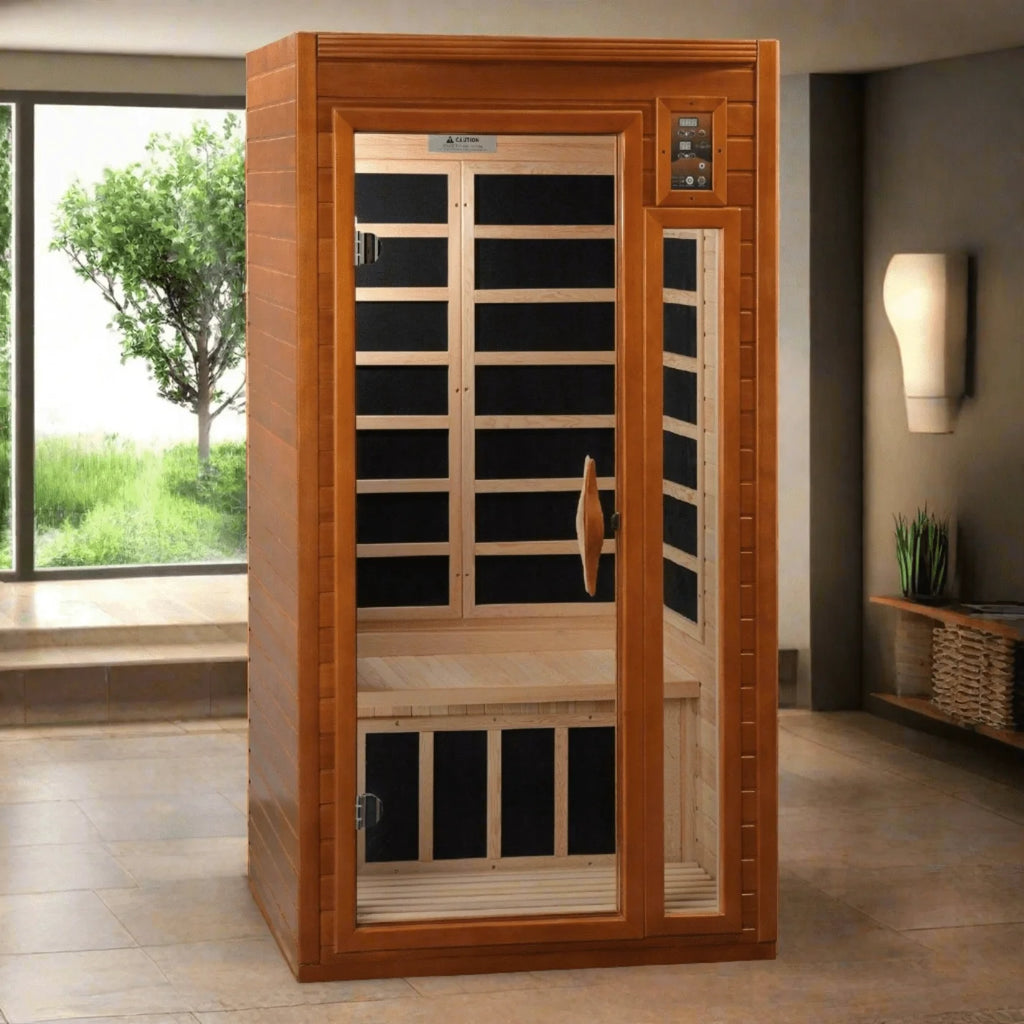 Dynamic Saunas Sauna Dynamic "Barcelona" 1-2-person Low EMF FAR Infrared Sauna DYN-6106-01