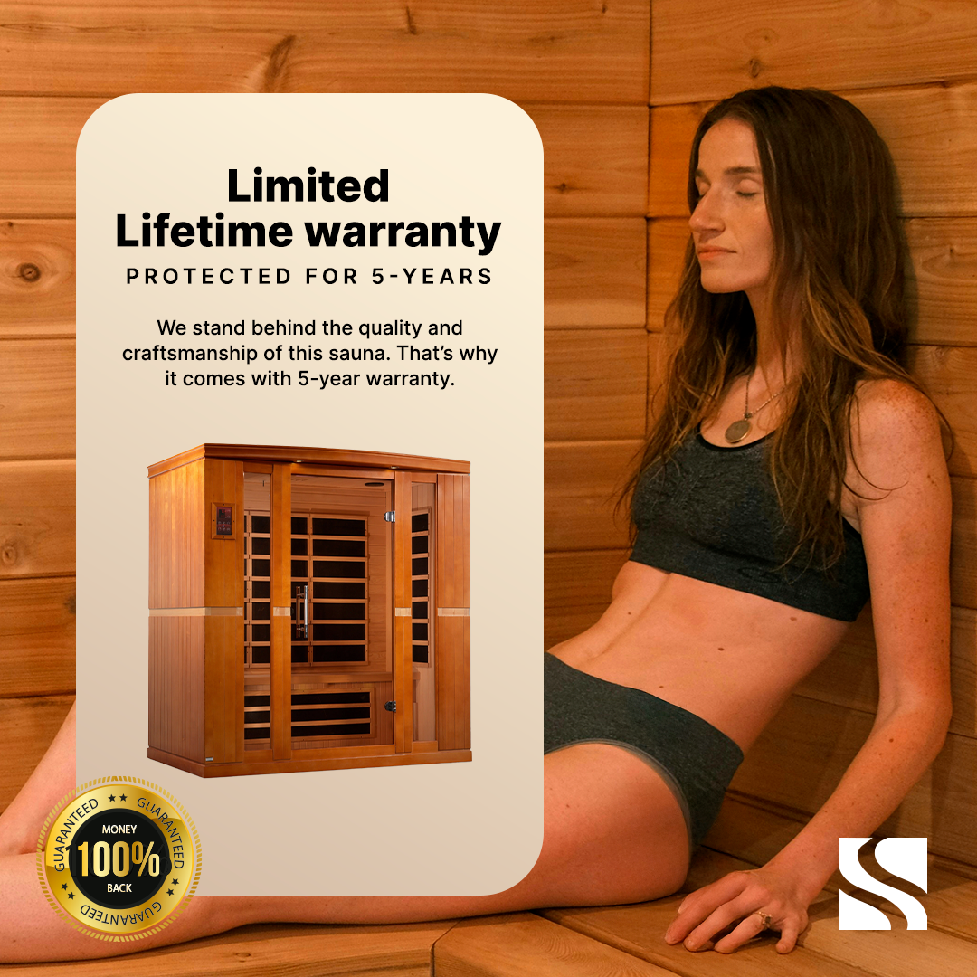 Dynamic Saunas Sauna Dynamic "Bergamo" 4-person Low EMF FAR Infrared Sauna DYN-6440-01