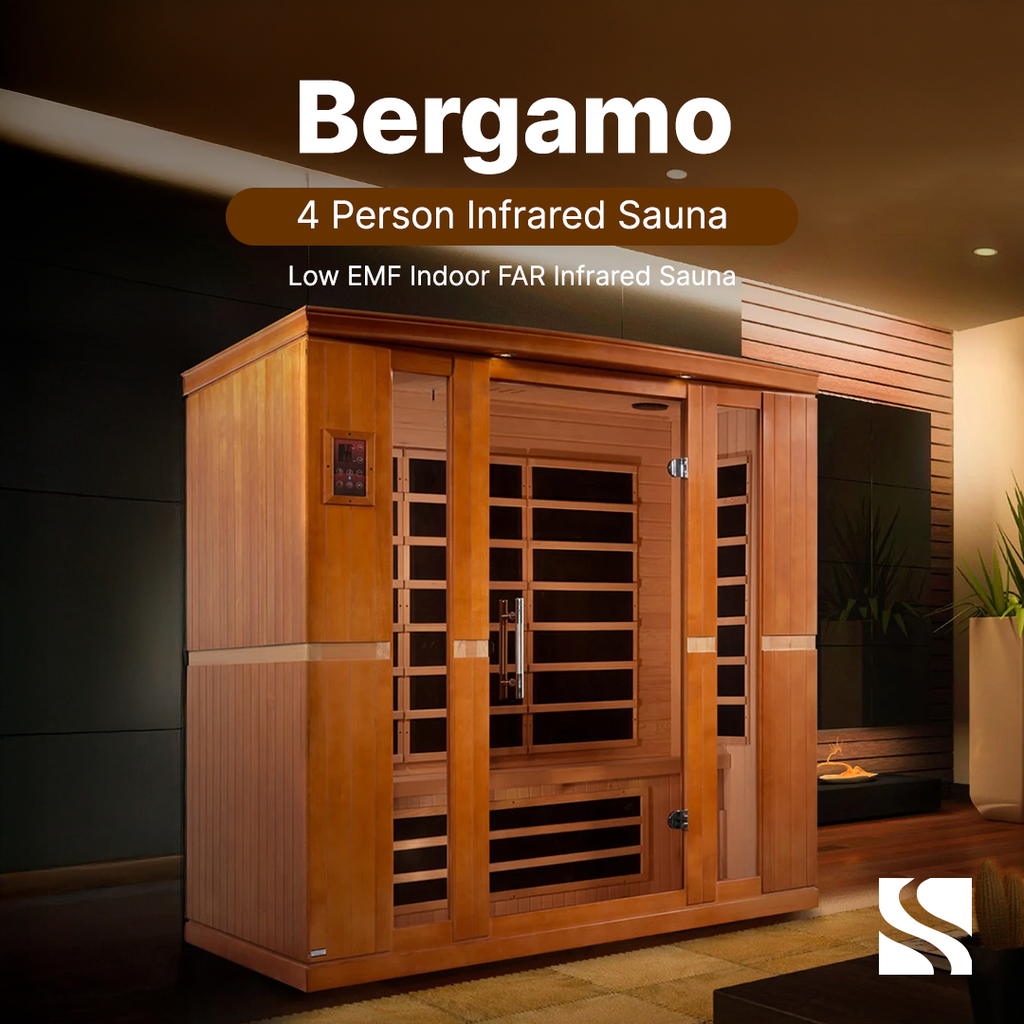 Dynamic Saunas Sauna Dynamic "Bergamo" 4-person Low EMF FAR Infrared Sauna DYN-6440-01