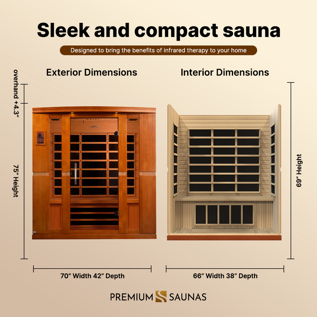 Dynamic Saunas Sauna Dynamic "Bergamo" 4-person Low EMF FAR Infrared Sauna DYN-6440-01