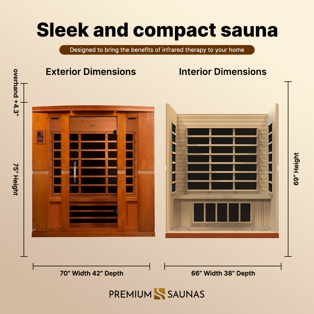 Dynamic Saunas Sauna Dynamic "Bergamo" 4-person Low EMF FAR Infrared Sauna DYN-6440-01