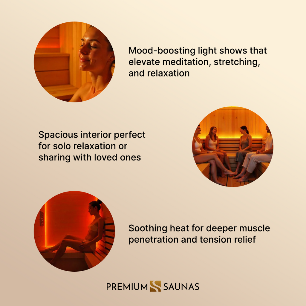 Dynamic Saunas Sauna Dynamic "Bergamo" 4-person Low EMF FAR Infrared Sauna DYN-6440-01