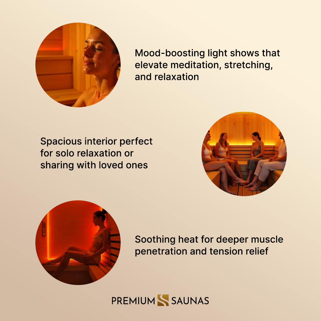Dynamic Saunas Sauna Dynamic "Bergamo" 4-person Low EMF FAR Infrared Sauna DYN-6440-01