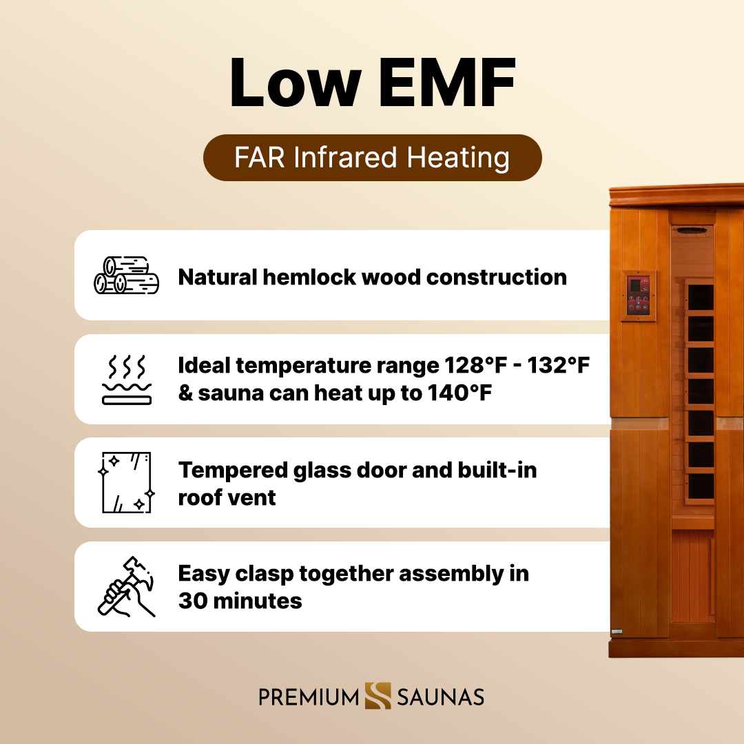 Dynamic Saunas Sauna Dynamic "Bergamo" 4-person Low EMF FAR Infrared Sauna DYN-6440-01