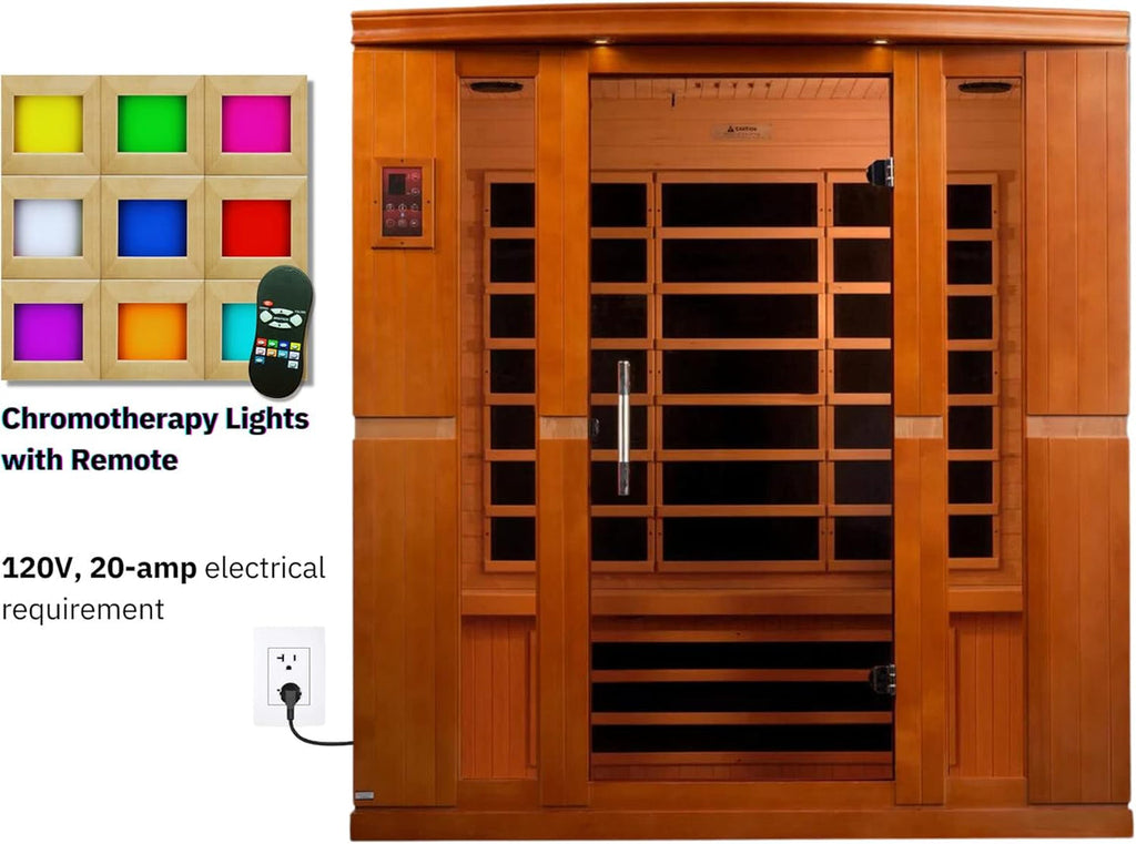 Dynamic Saunas Sauna Dynamic "Bergamo" 4-person Low EMF FAR Infrared Sauna DYN-6440-01