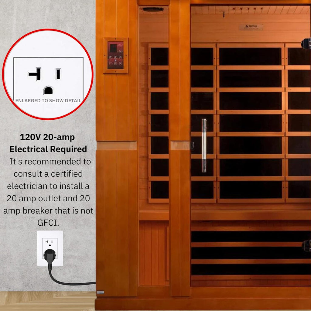 Dynamic Saunas Sauna Dynamic "Bergamo" 4-person Low EMF FAR Infrared Sauna DYN-6440-01
