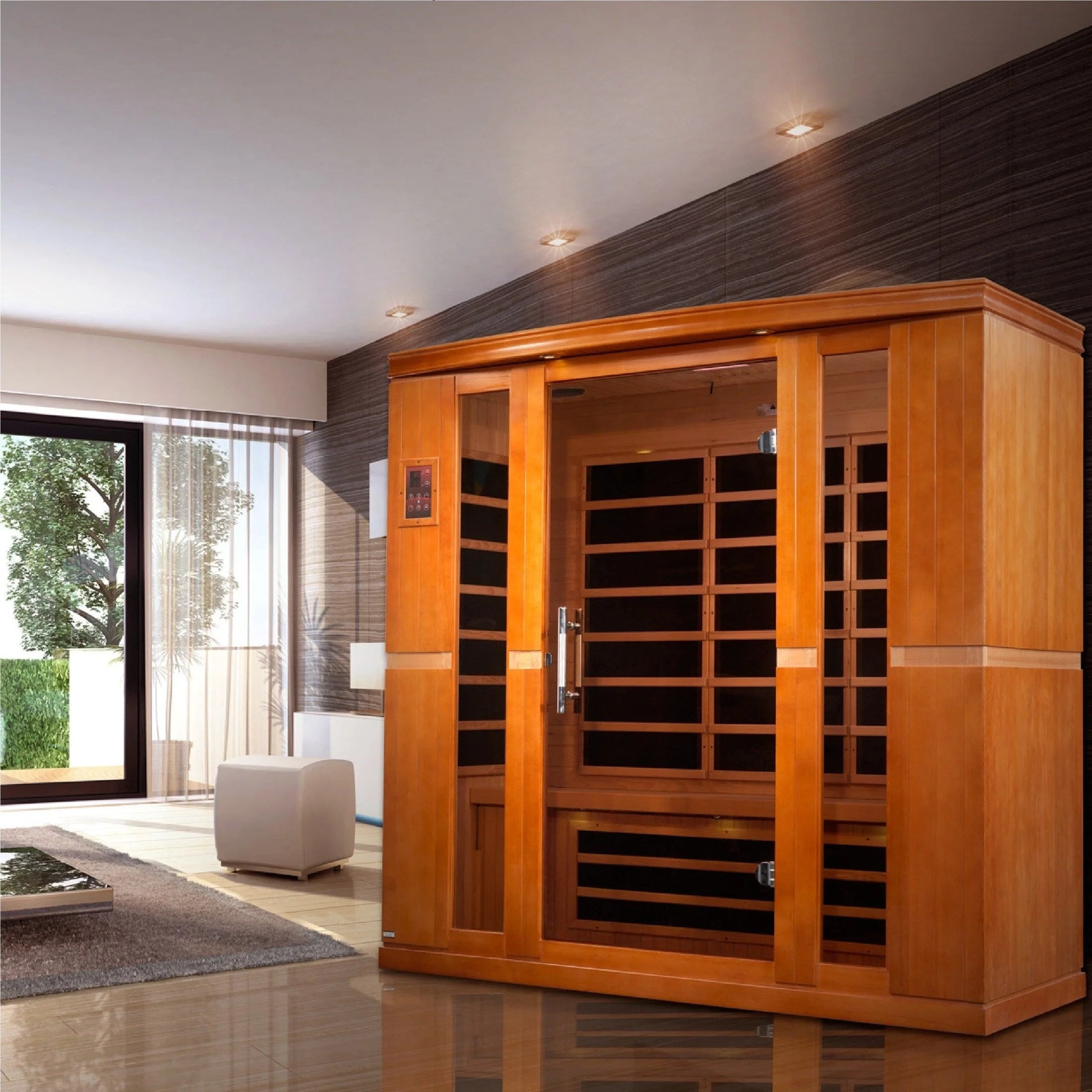 Dynamic Saunas Sauna Dynamic "Bergamo" 4-person Low EMF FAR Infrared Sauna DYN-6440-01