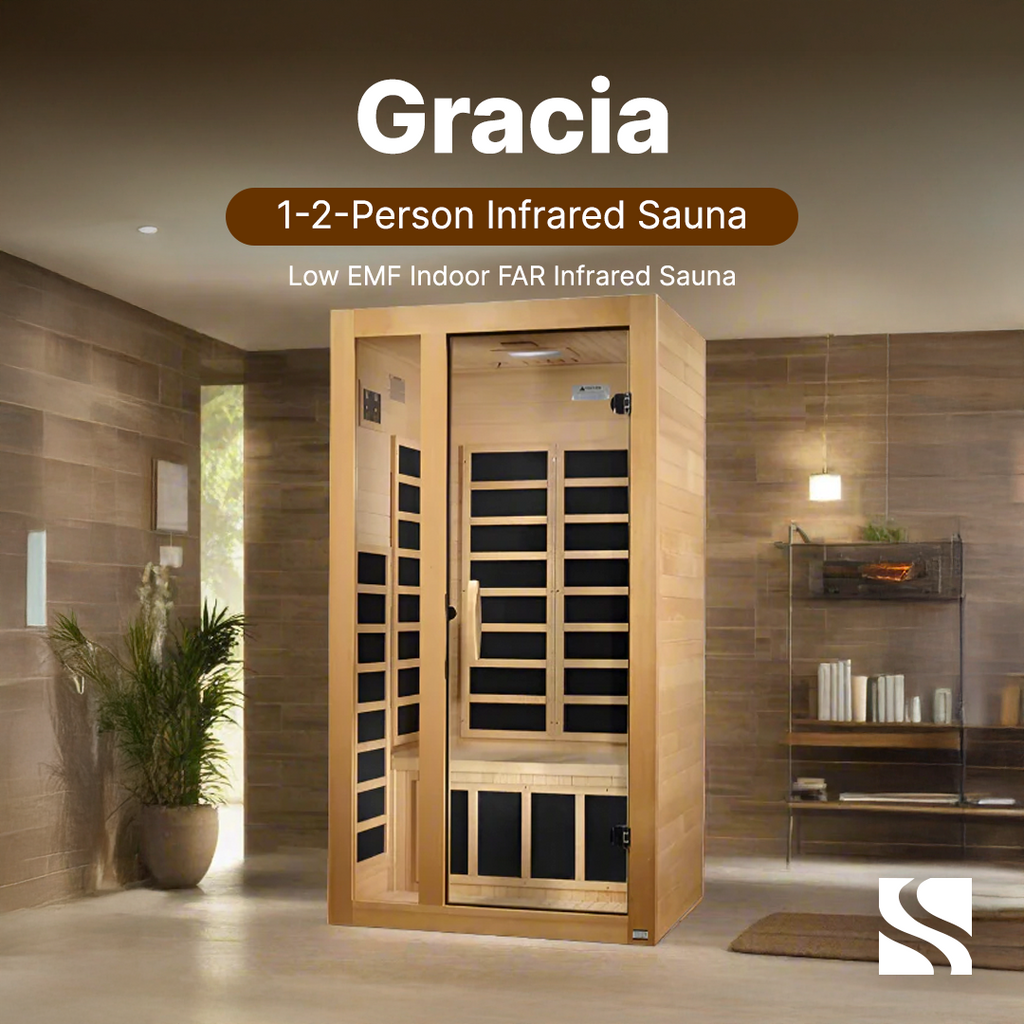 Dynamic Saunas Sauna Dynamic "Gracia" 1-2-person Low EMF FAR Infrared Sauna DYN-6119-01