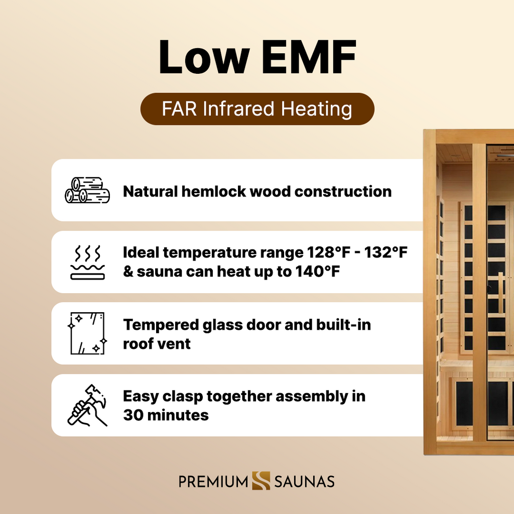 Dynamic Saunas Sauna Dynamic "Gracia" 1-2-person Low EMF FAR Infrared Sauna DYN-6119-01