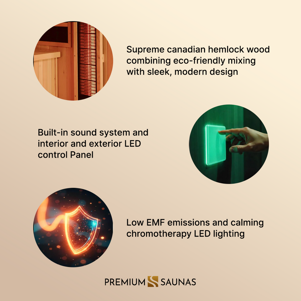 Dynamic Saunas Sauna Dynamic "Gracia" 1-2-person Low EMF FAR Infrared Sauna DYN-6119-01